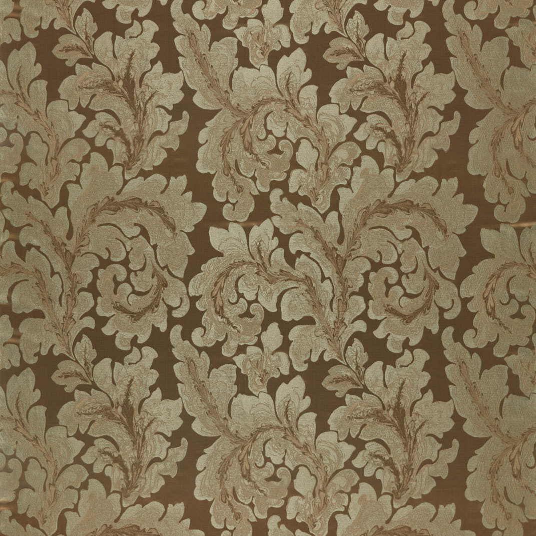 Acantha Silk Antique Bronze Fabric by Zoffany