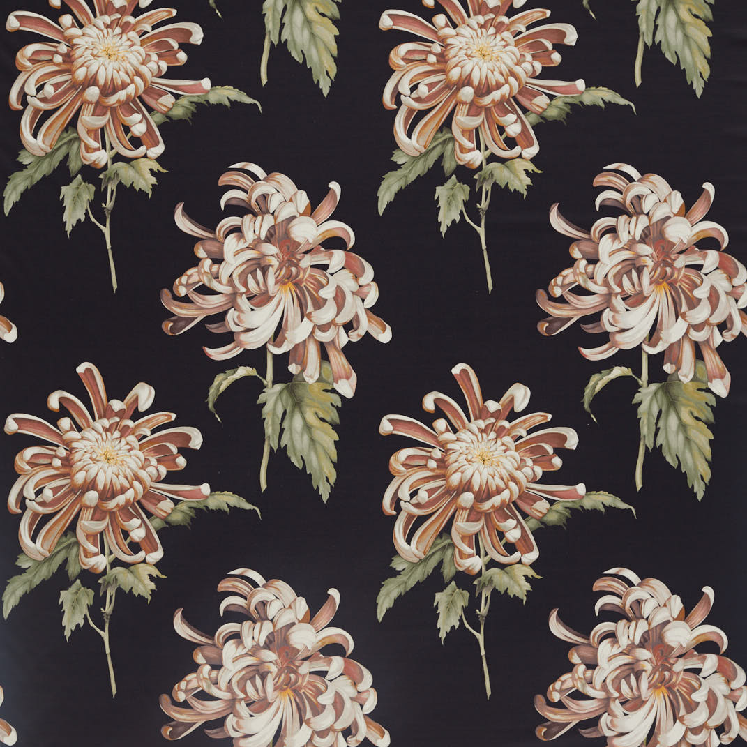 Evelyn Koi/Vine Black Fabric by Zoffany