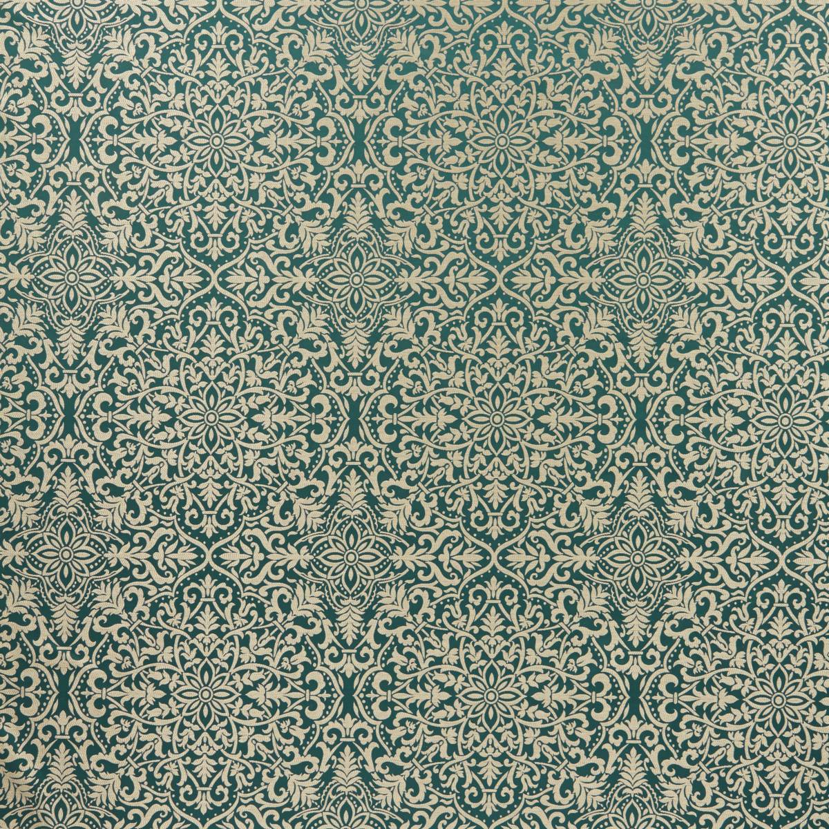 Brocade Teal Fabric by iLiv