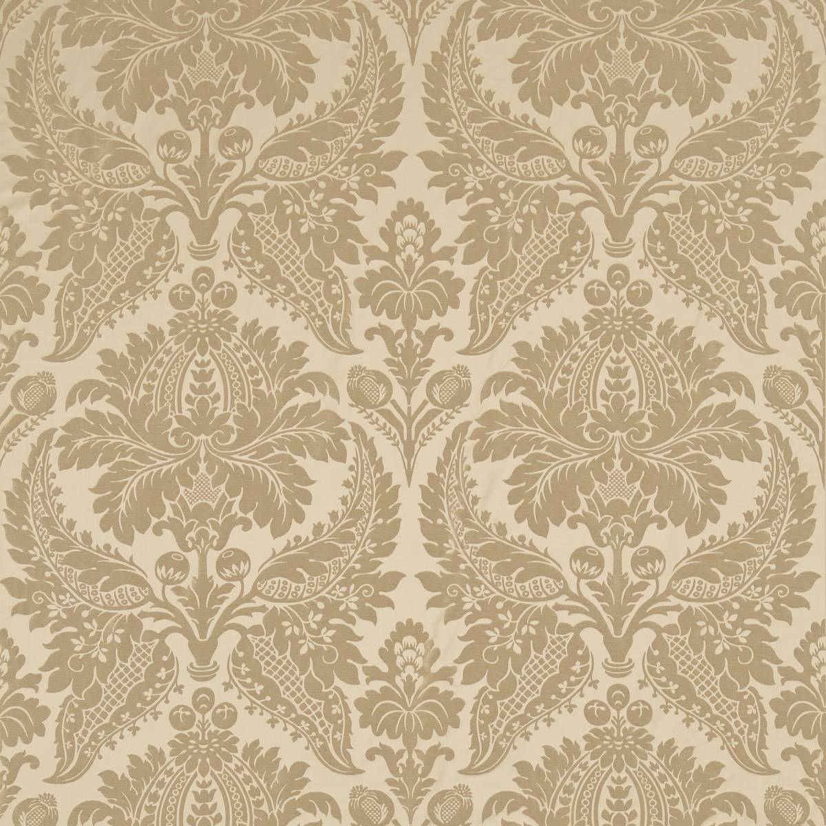 Malmaison Damask Pale Gold Fabric by Zoffany