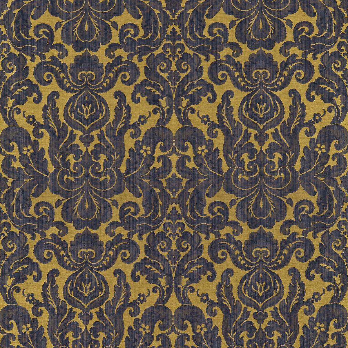 Brocatello Indigo Fabric by Zoffany