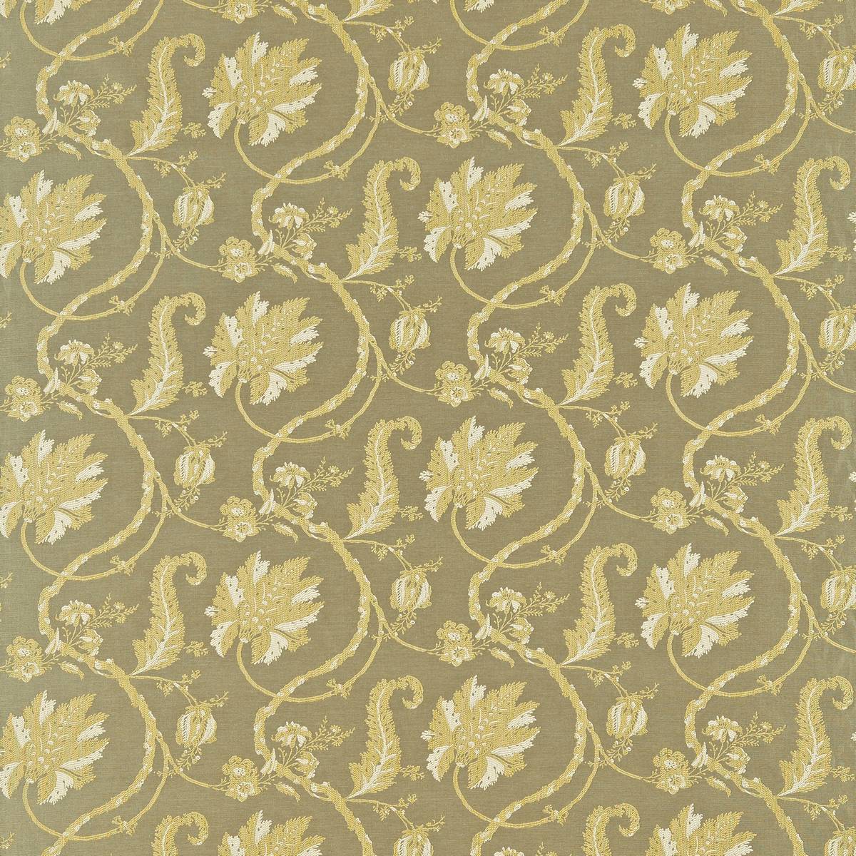 Winterthur Leaf Paris Grey Fabric by Zoffany