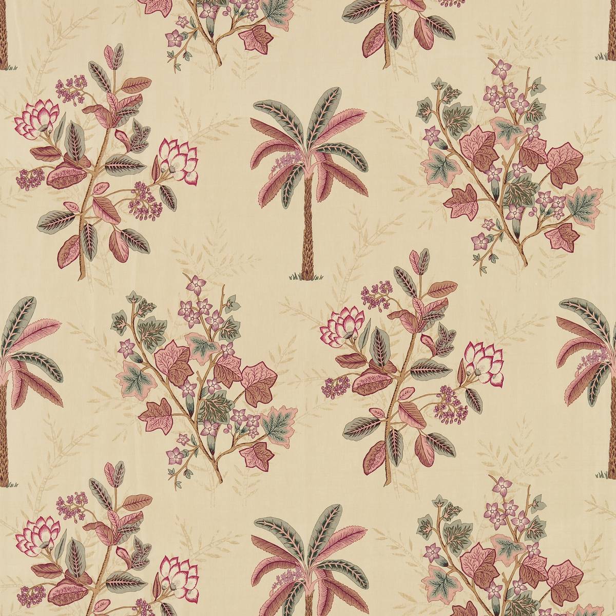 Palme Moss/Pink Fabric by Zoffany