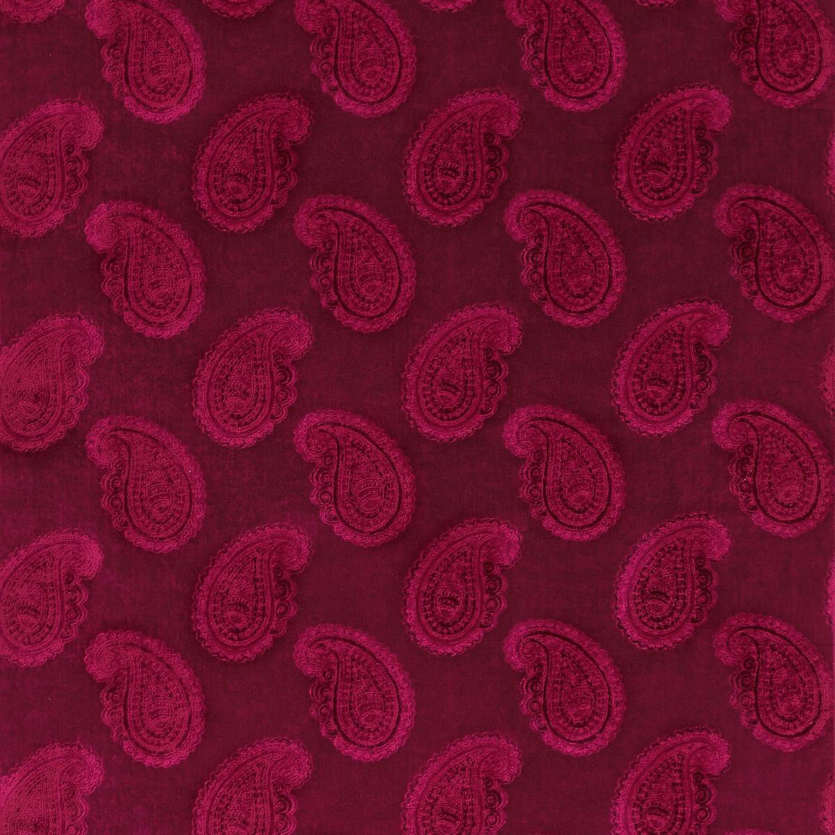 Orissa Velvet Burgundy Fabric by Zoffany
