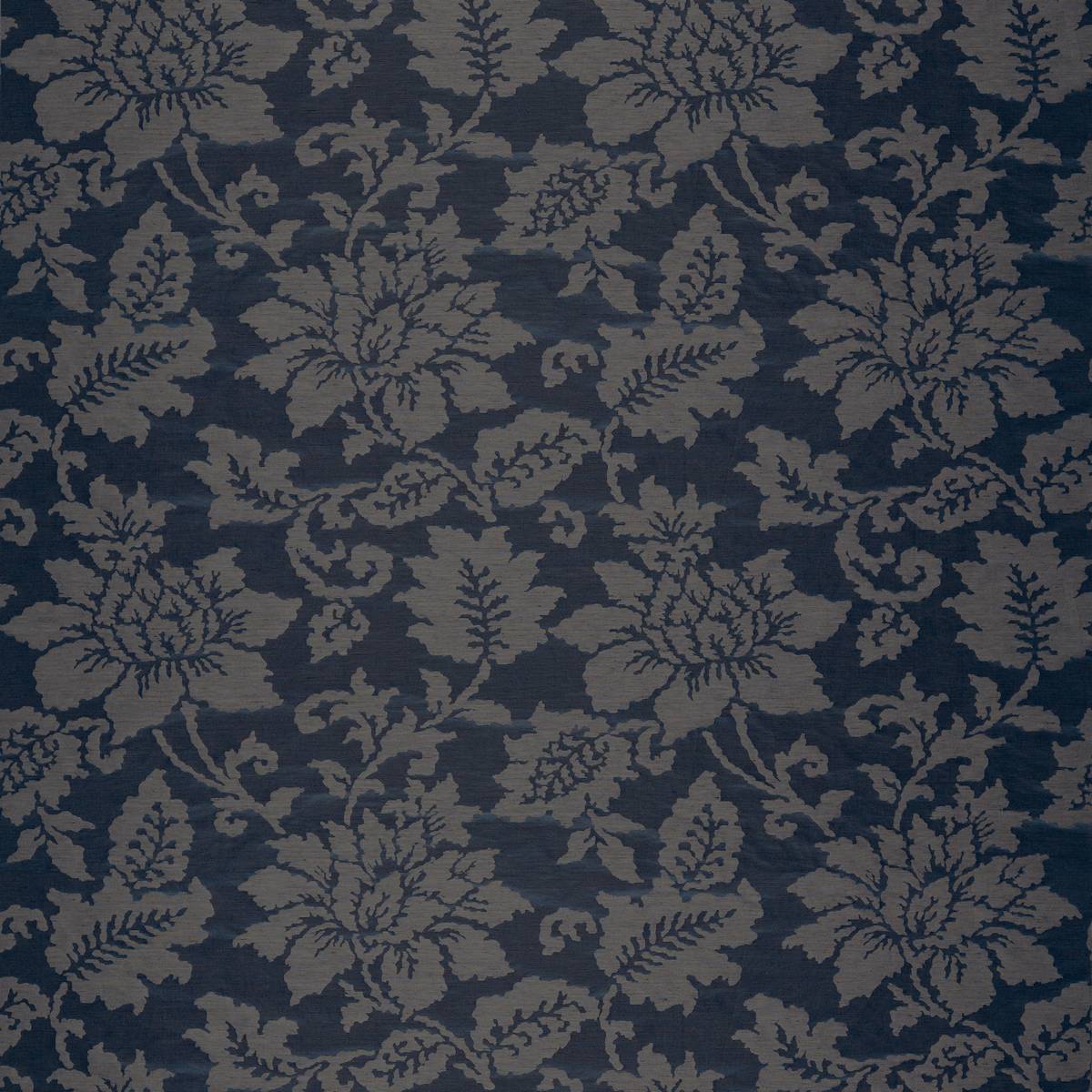 Spitalfields Silk Prussian Blue Fabric by Zoffany