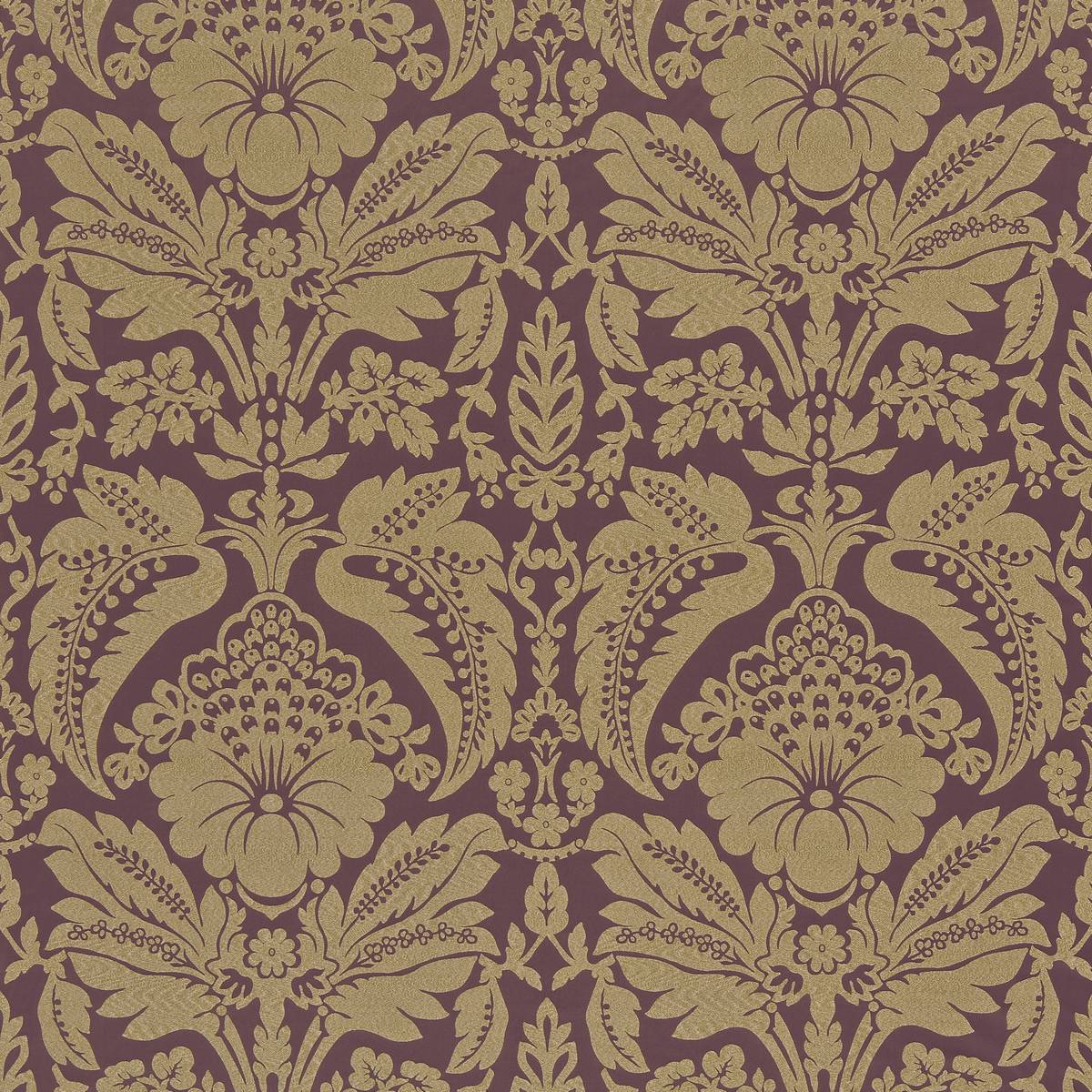 Octavia Aubergine Fabric by Zoffany