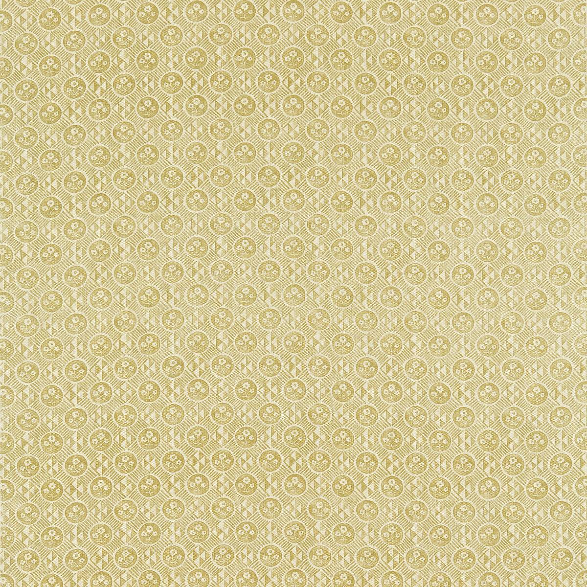 Diamonds & Flowers Gold Fabric by Zoffany