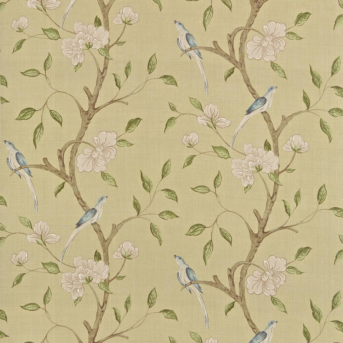 Eleonora Cream/Prussian Fabric by Zoffany