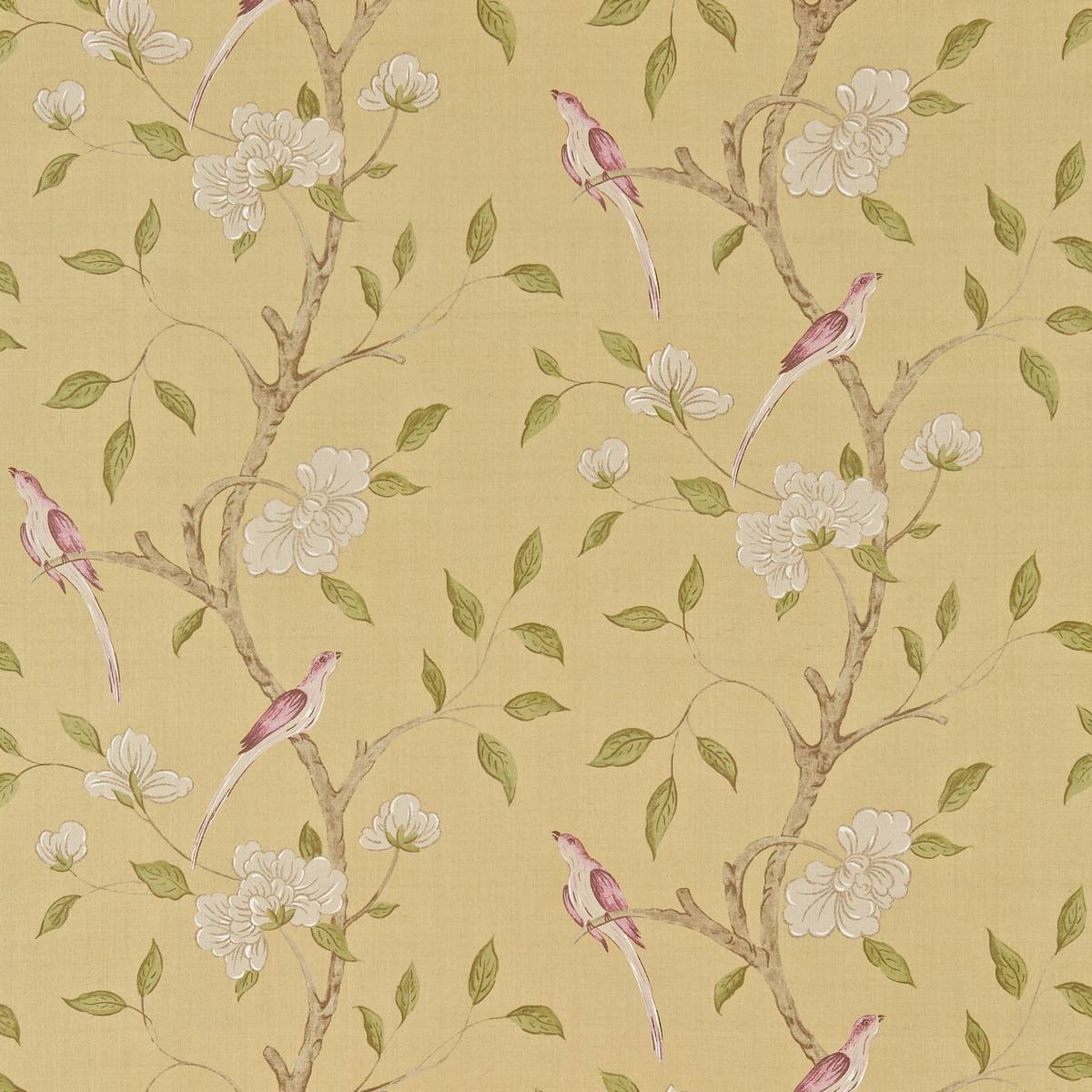 Eleonora Gold/Aubergine Fabric by Zoffany