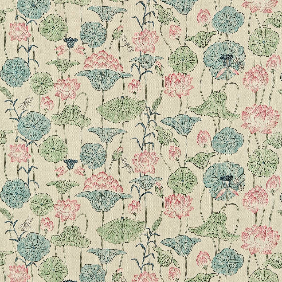 Lotus Flower Chintz Fabric by Zoffany