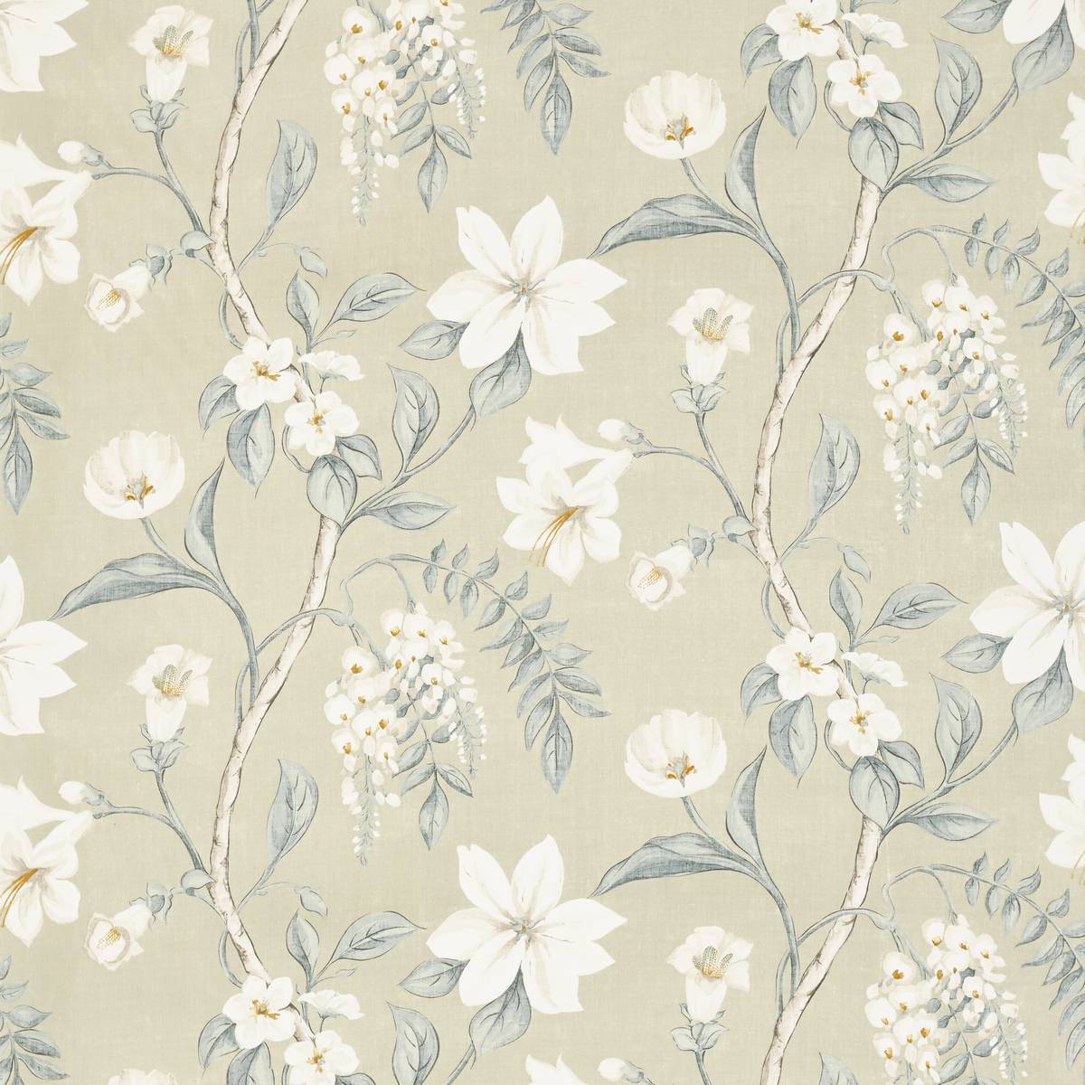 Hazlewood Mist Fabric by Zoffany