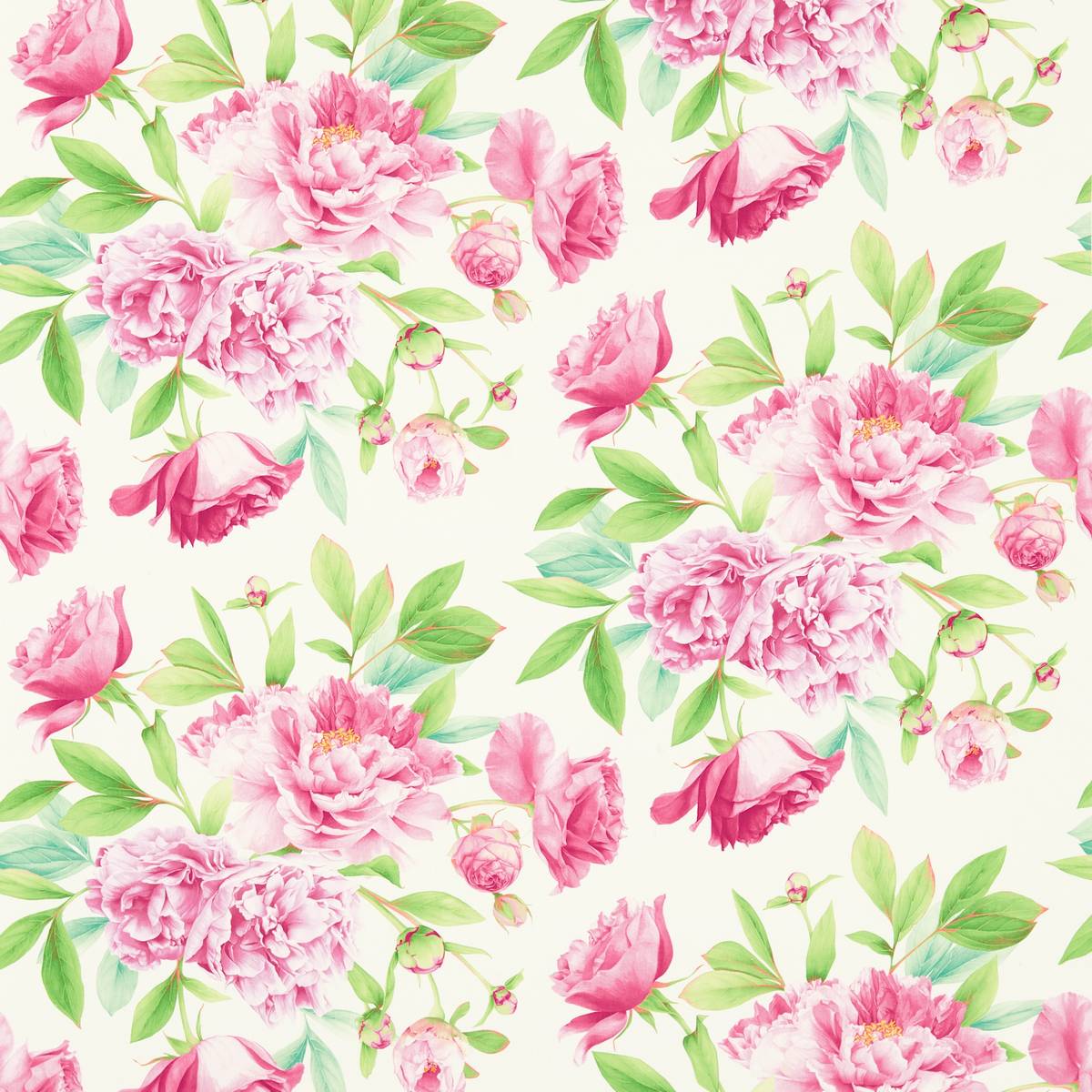 Phoebe Peony/Leaf Fabric by Zoffany