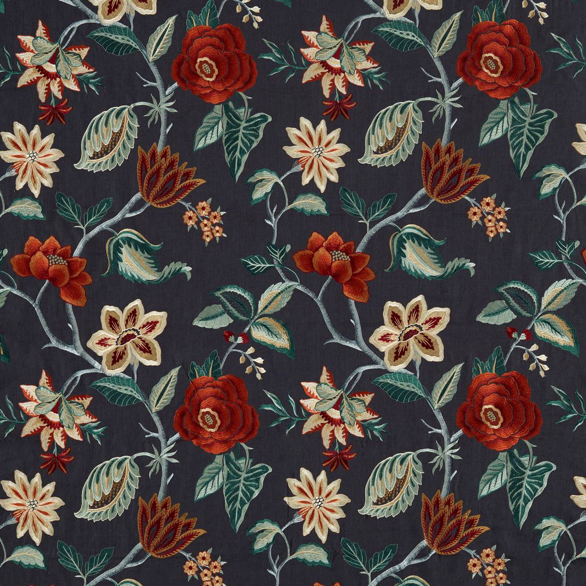 Anjolie De Novo Amber/Ink Fabric by Zoffany