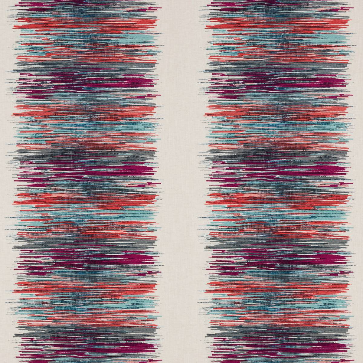 Chromatic Magenta/Marine/Coral Fabric by Harlequin