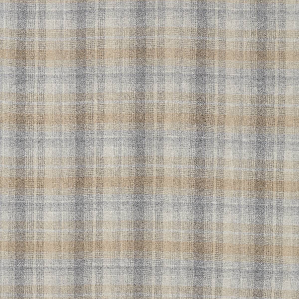 Samphrey Check Silver/Grey Fabric by Sanderson