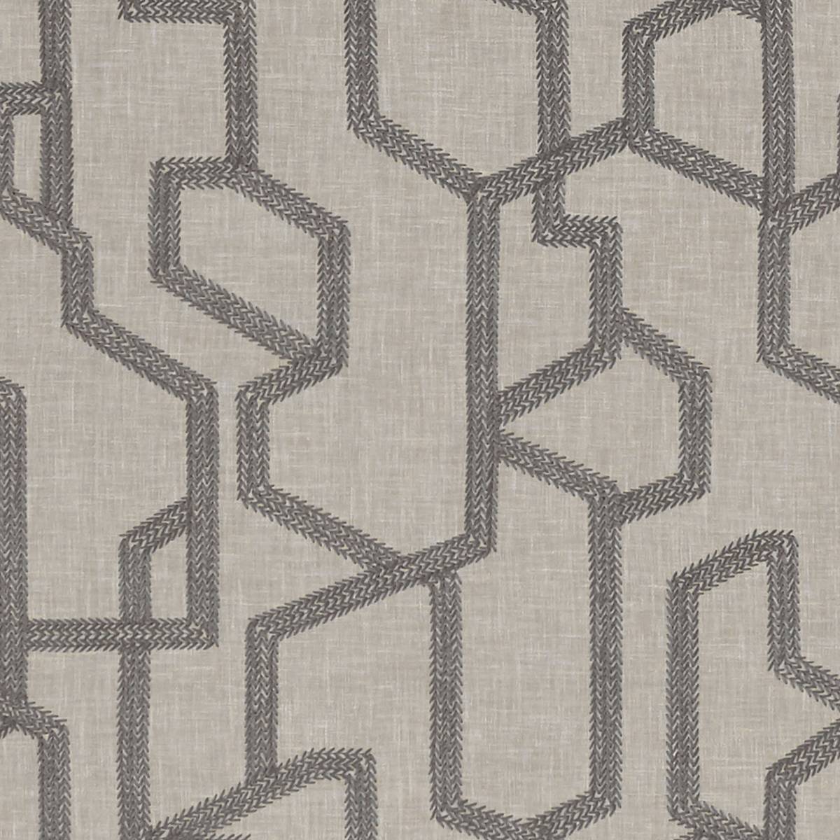 Labyrinth Charcoal Fabric by Clarke & Clarke