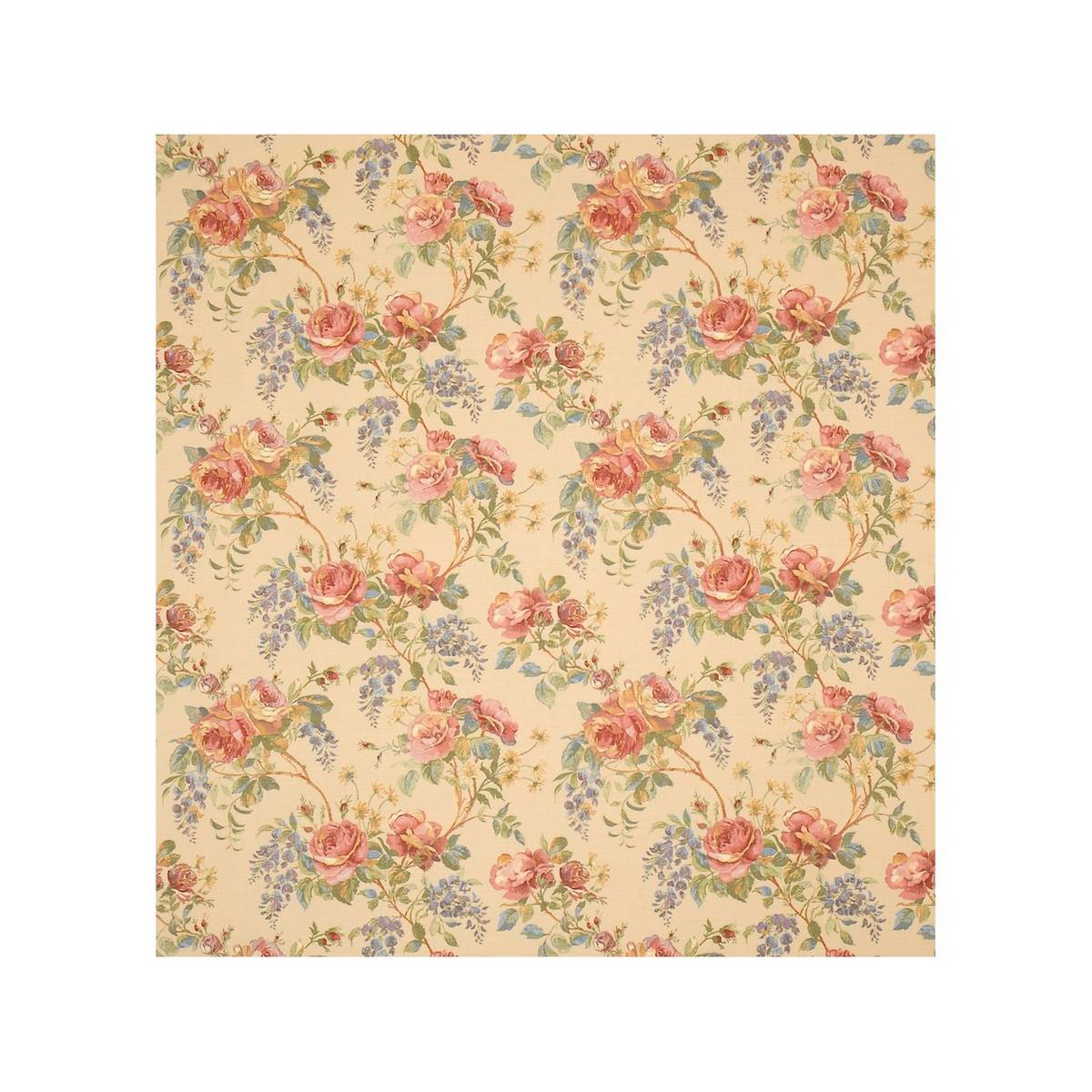 Rosetta Sand/Pastel Pink Fabric by Sanderson