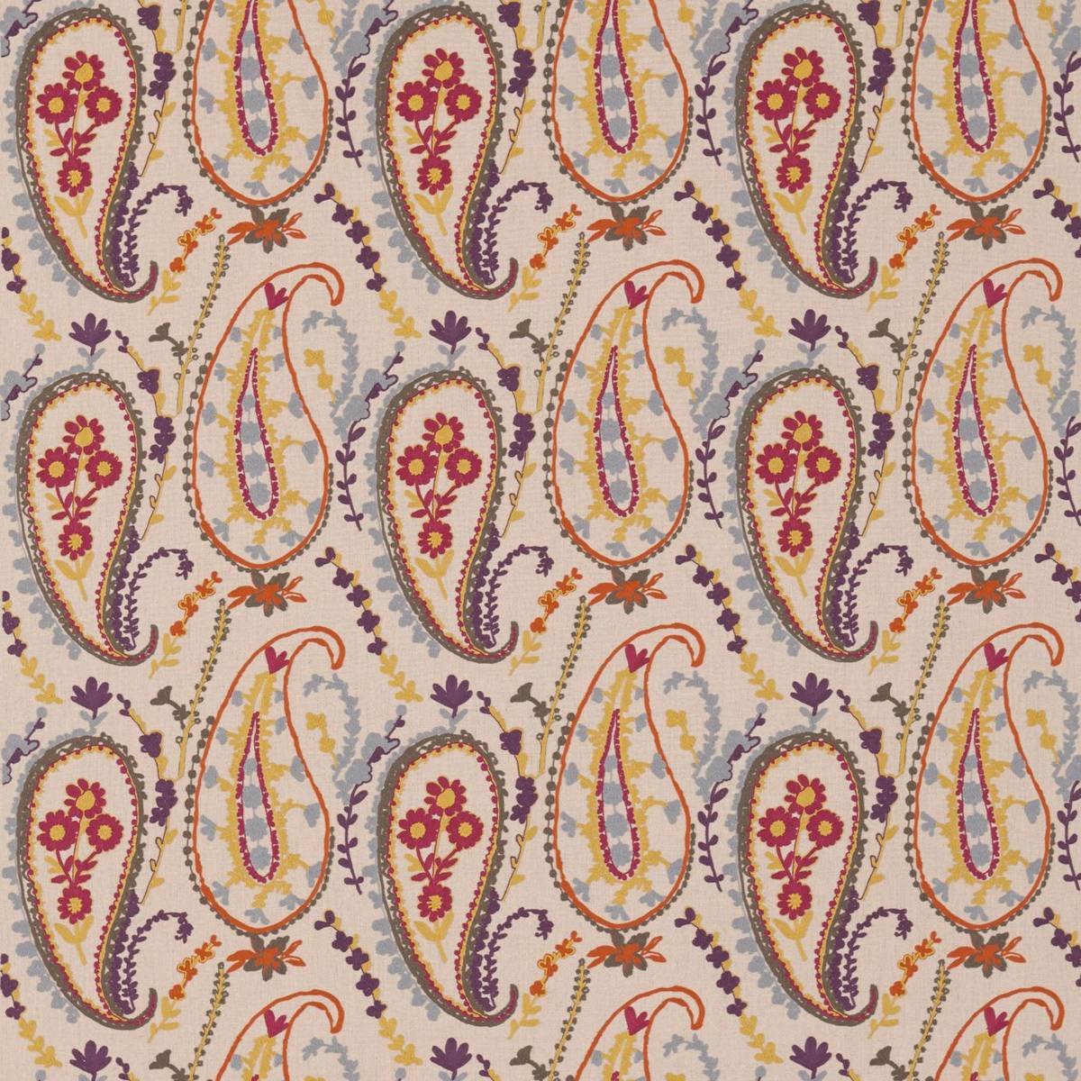 Jamila Berry/Ochre Fabric by Sanderson