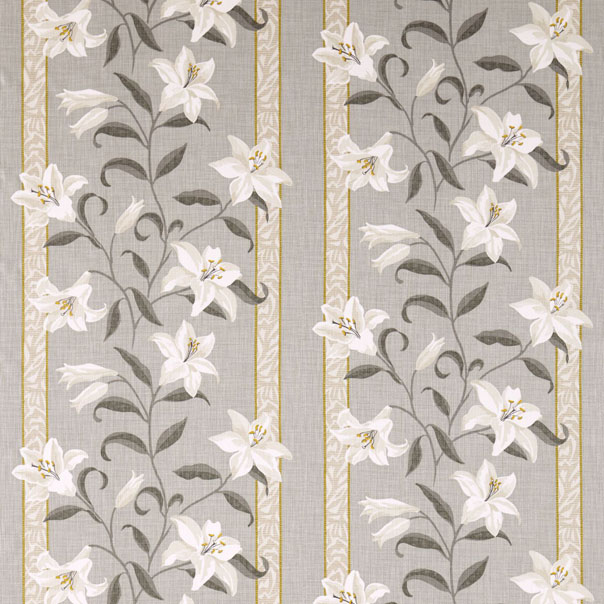 Lilium Silver/Linden Fabric by Sanderson