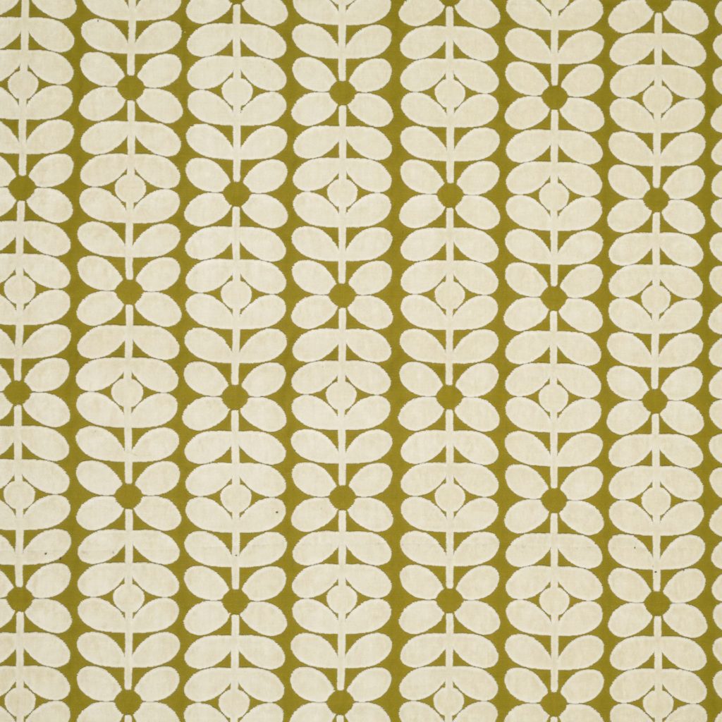 Velvet Sixties Stem Yellow Fabric by Orla Kiely