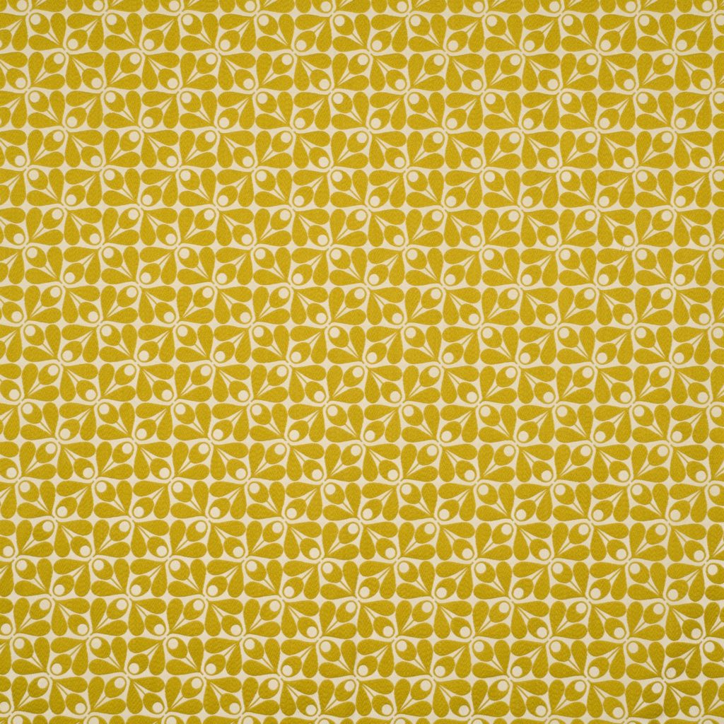 Woven Acorn Cup Dandelion Fabric by Orla Kiely