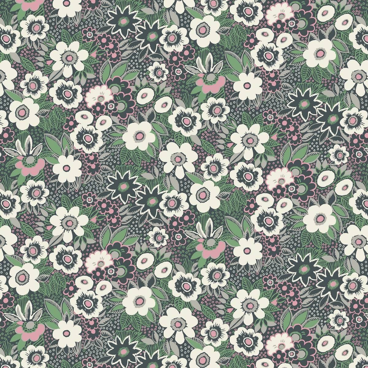 Jungle Gardenia Paloma Fabric by Blendworth