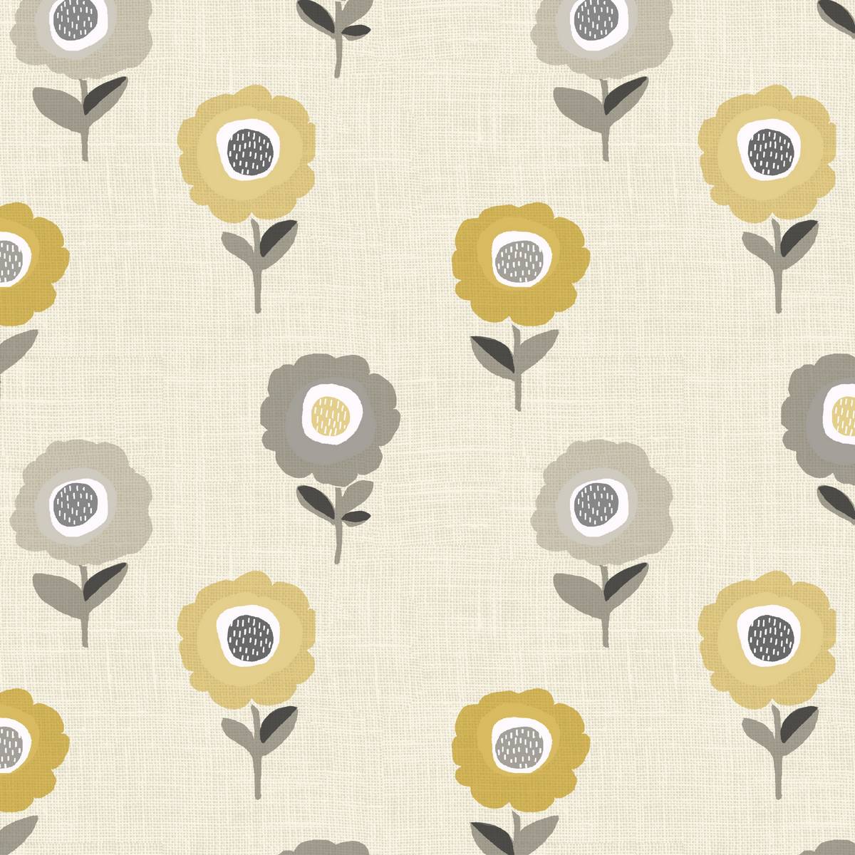 Elsa Ochre Fabric by Fryetts