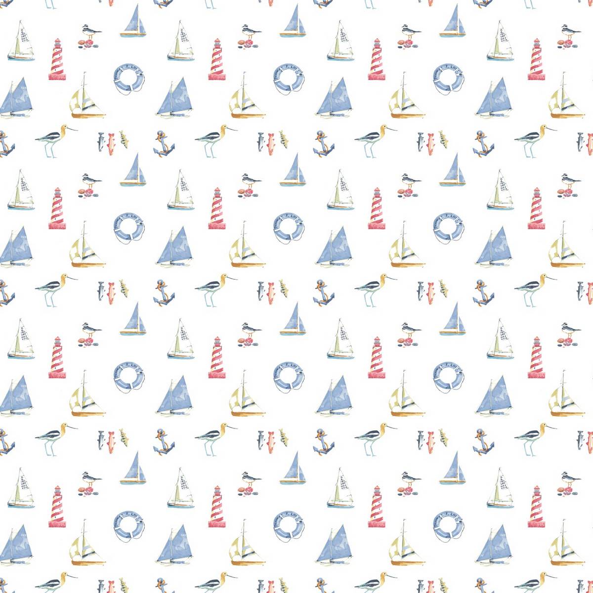 Nautical Blue Fabric by Fryetts