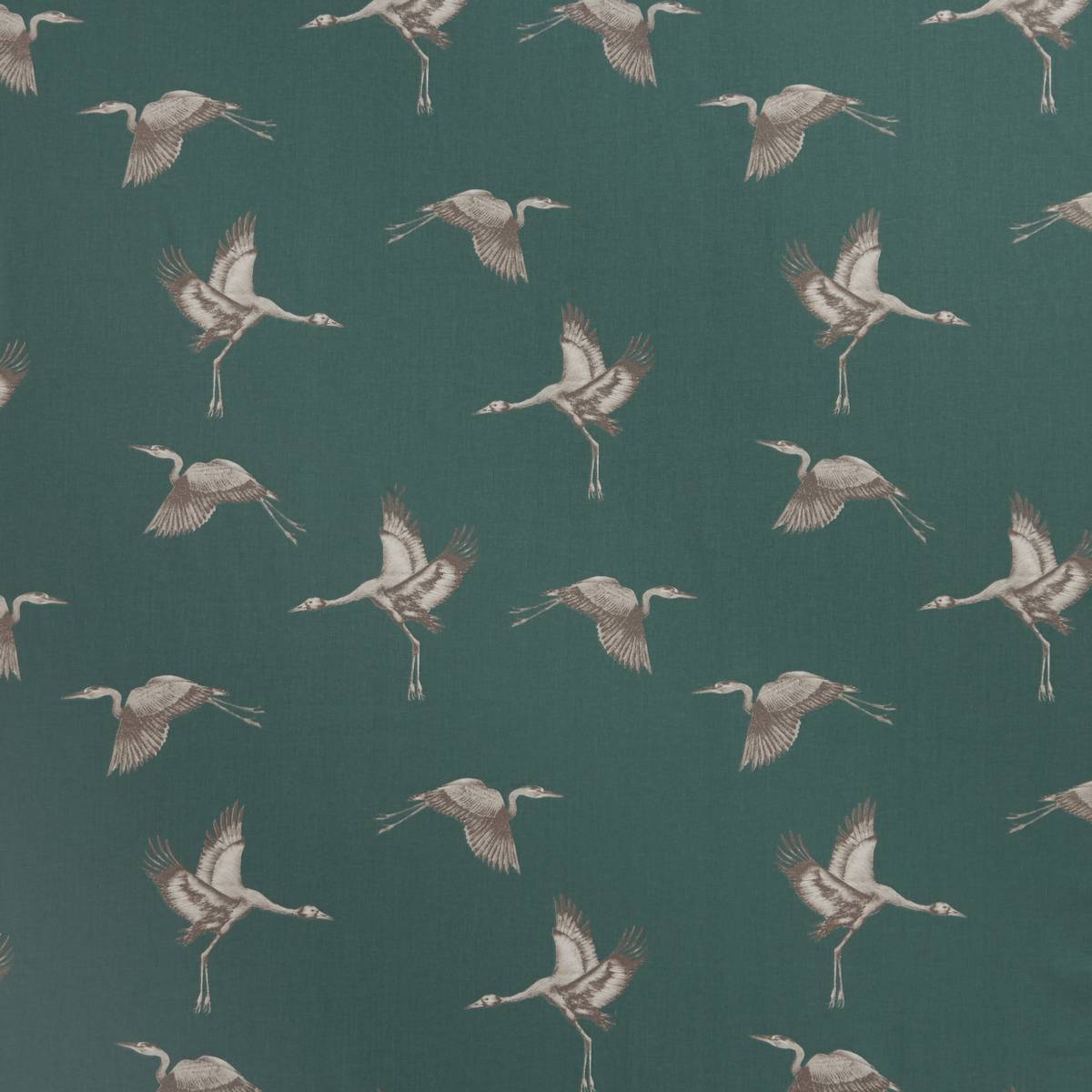 Cranes Jade Fabric by iLiv