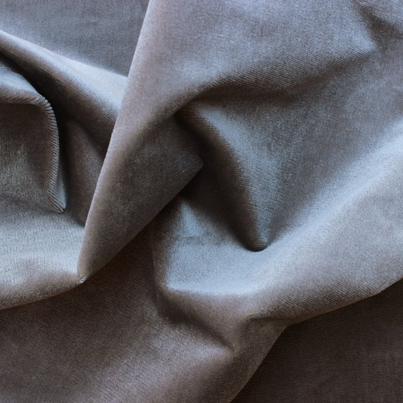 Silk Velvet Pewter Fabric by Chase Erwin