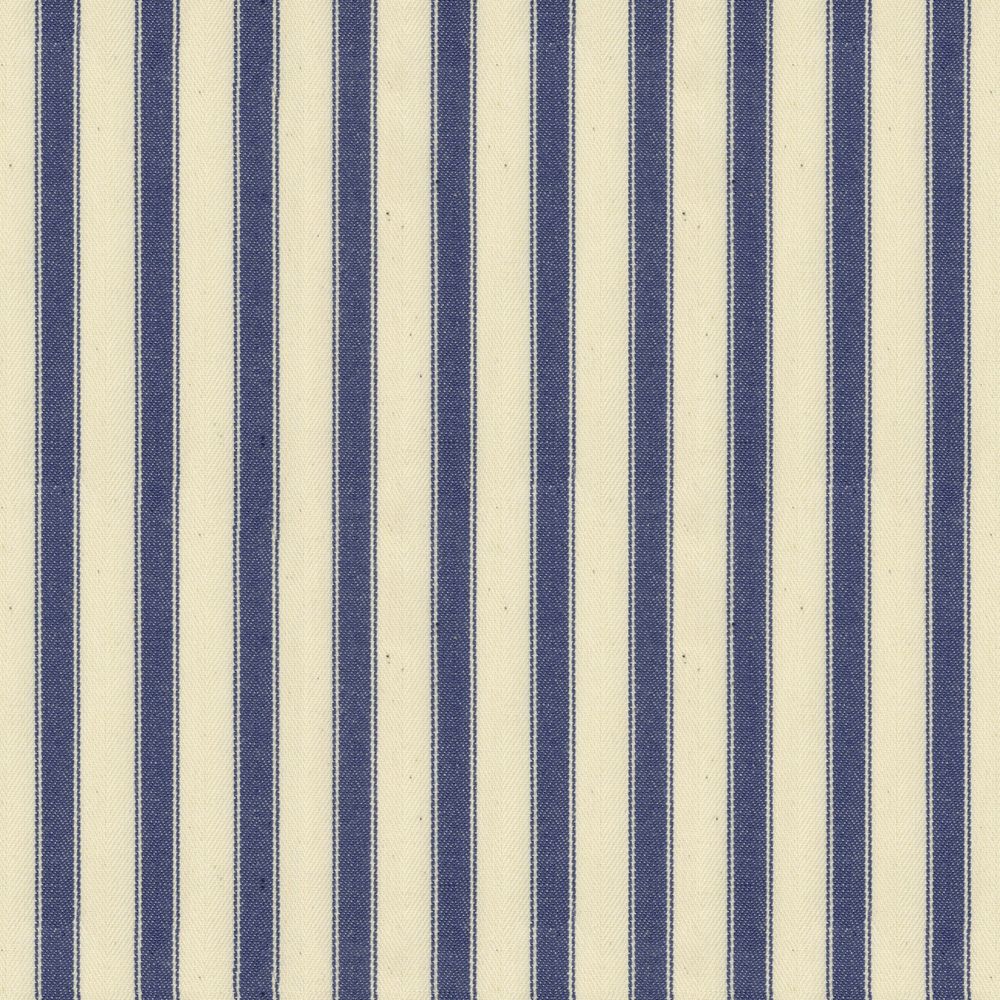 Ticking Stripe 2 Airforce Fabric by Ian Mankin