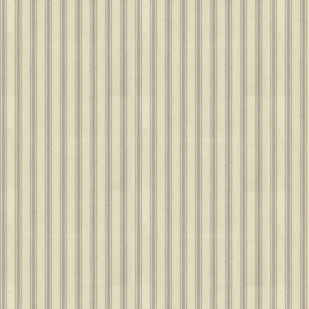 Ticking Stripe 1 Grey Fabric by Ian Mankin