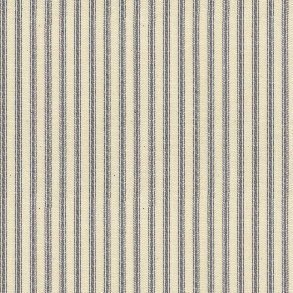 Ticking Stripe 1 Silver Fabric by Ian Mankin