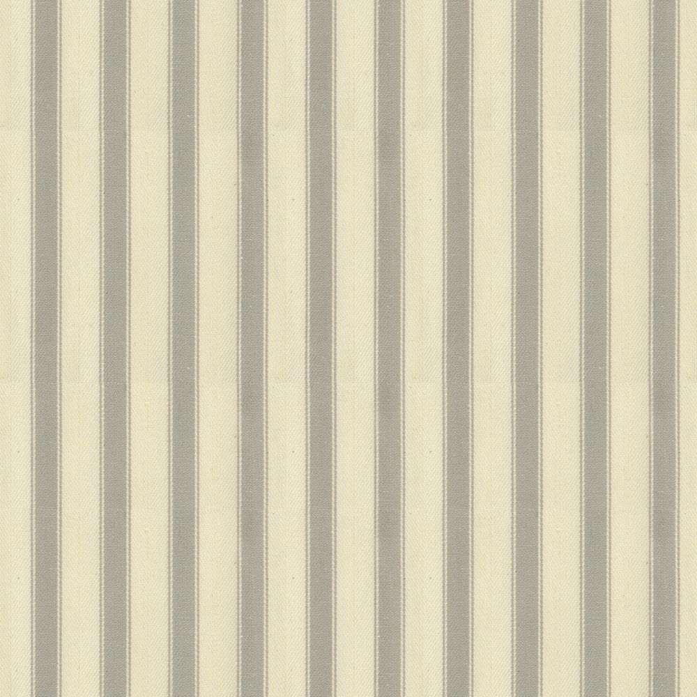 Ticking Stripe 2 Grey Fabric by Ian Mankin