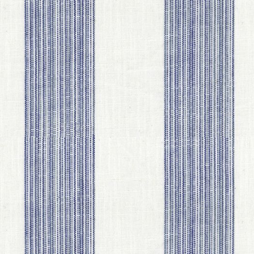 Lulworth Stripe Cobalt Fabric by Ian Mankin