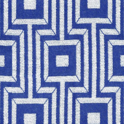 Maze Cobalt Fabric by Ian Mankin