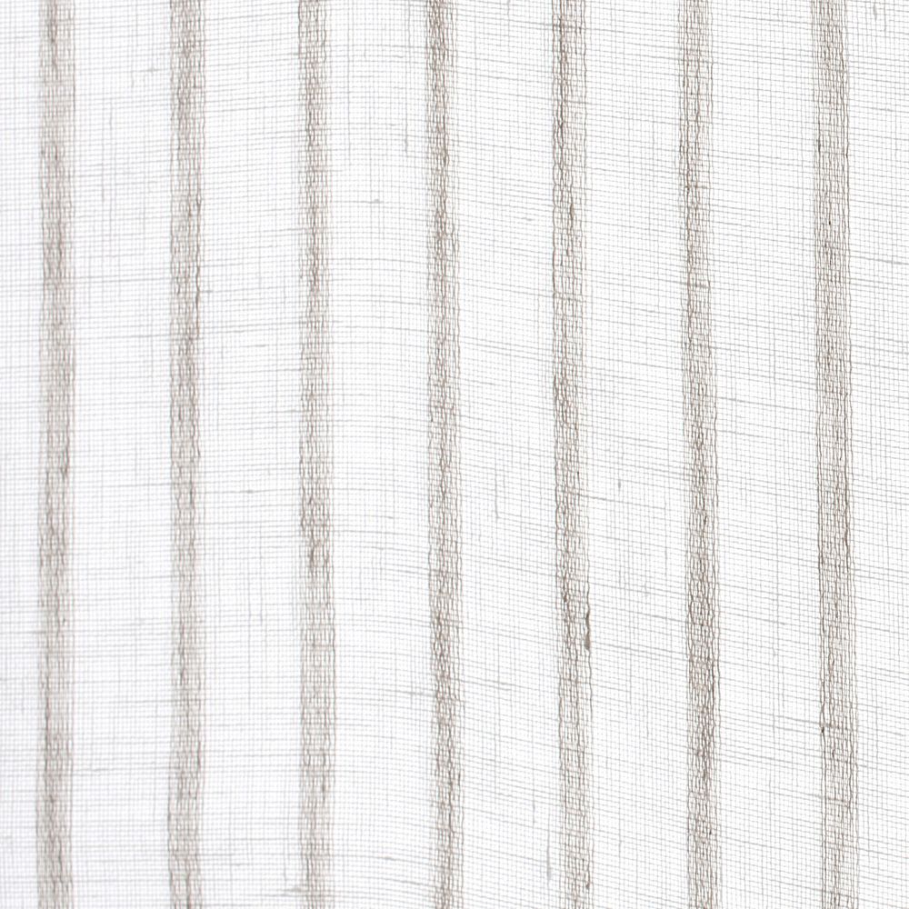 Newlyn Stripe Linen Sheer Natural Fabric by Ian Mankin