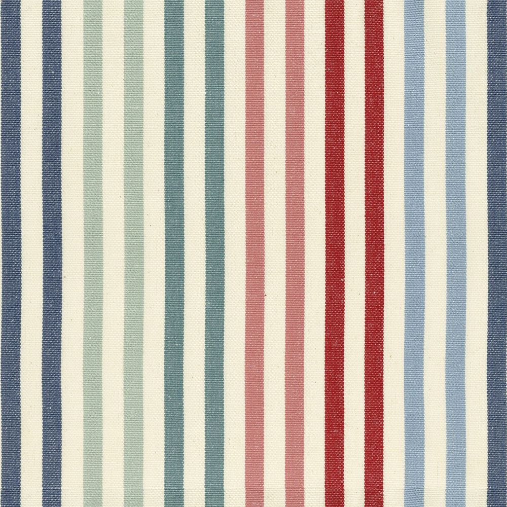 Ascot Stripe Reds Fabric by Ian Mankin