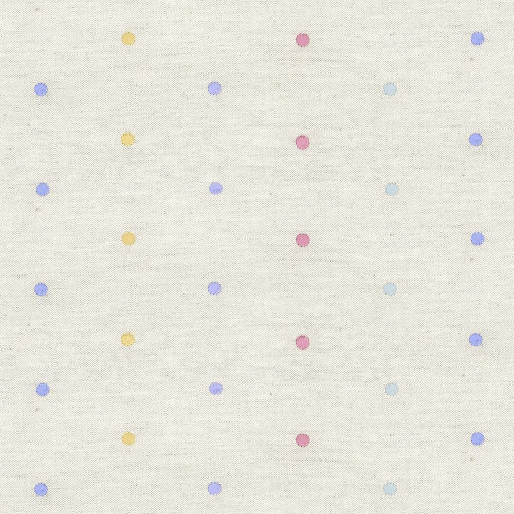 Embroidered Union Spot Rainbow Fabric by Ian Mankin