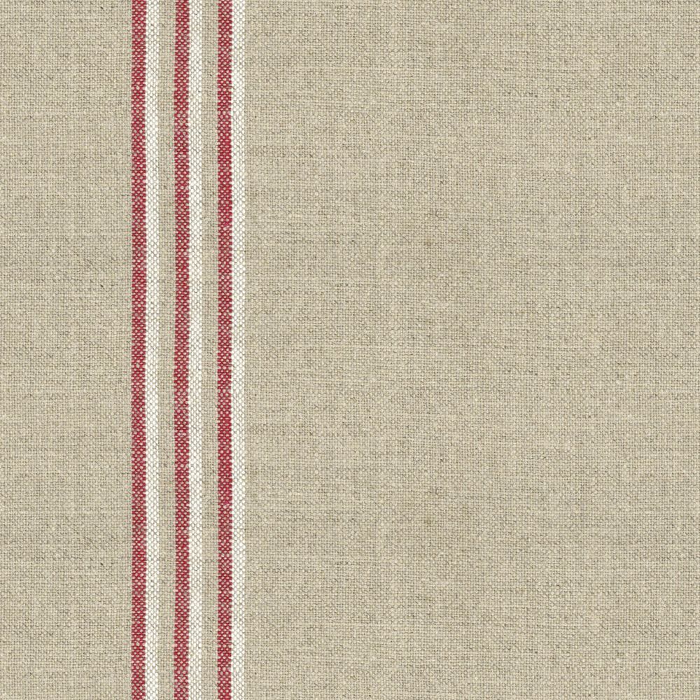 Grain Stripe Nordic Peony Fabric by Ian Mankin