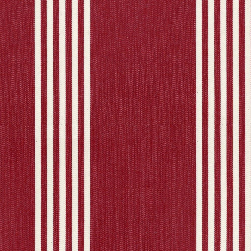 Oxford Stripe Peony Fabric by Ian Mankin