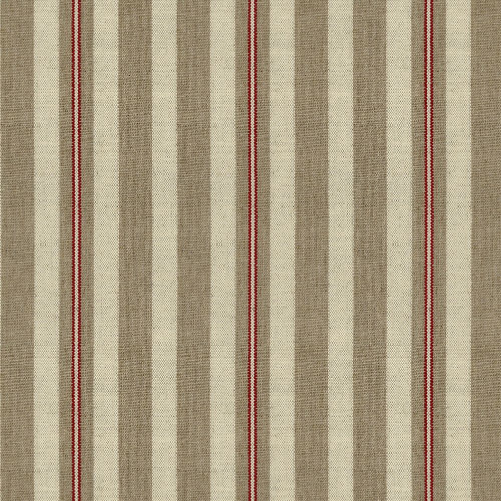 Spencer Stripe 2 Peony Fabric by Ian Mankin