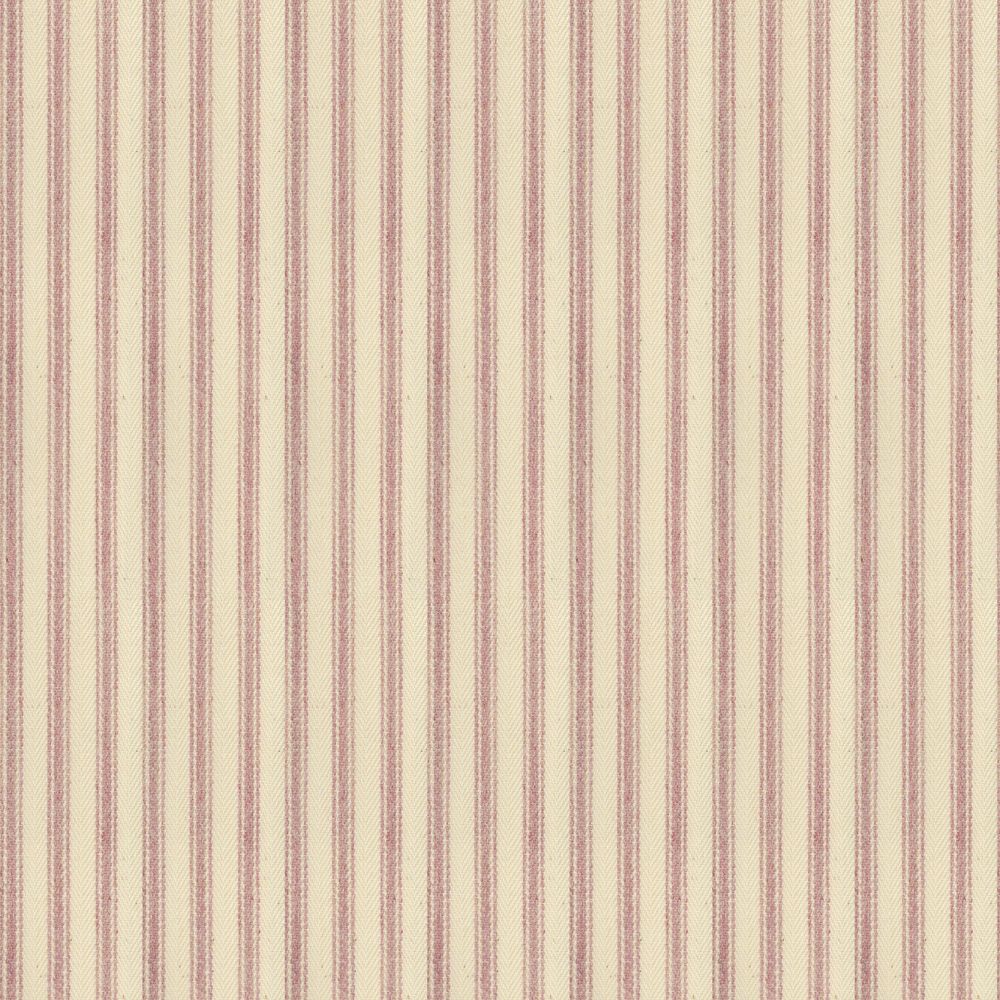 Ticking Stripe 1 Pink Fabric by Ian Mankin