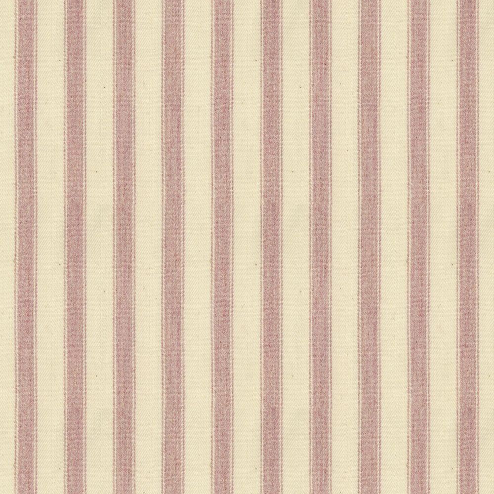 Ticking Stripe 2 Pink Fabric by Ian Mankin