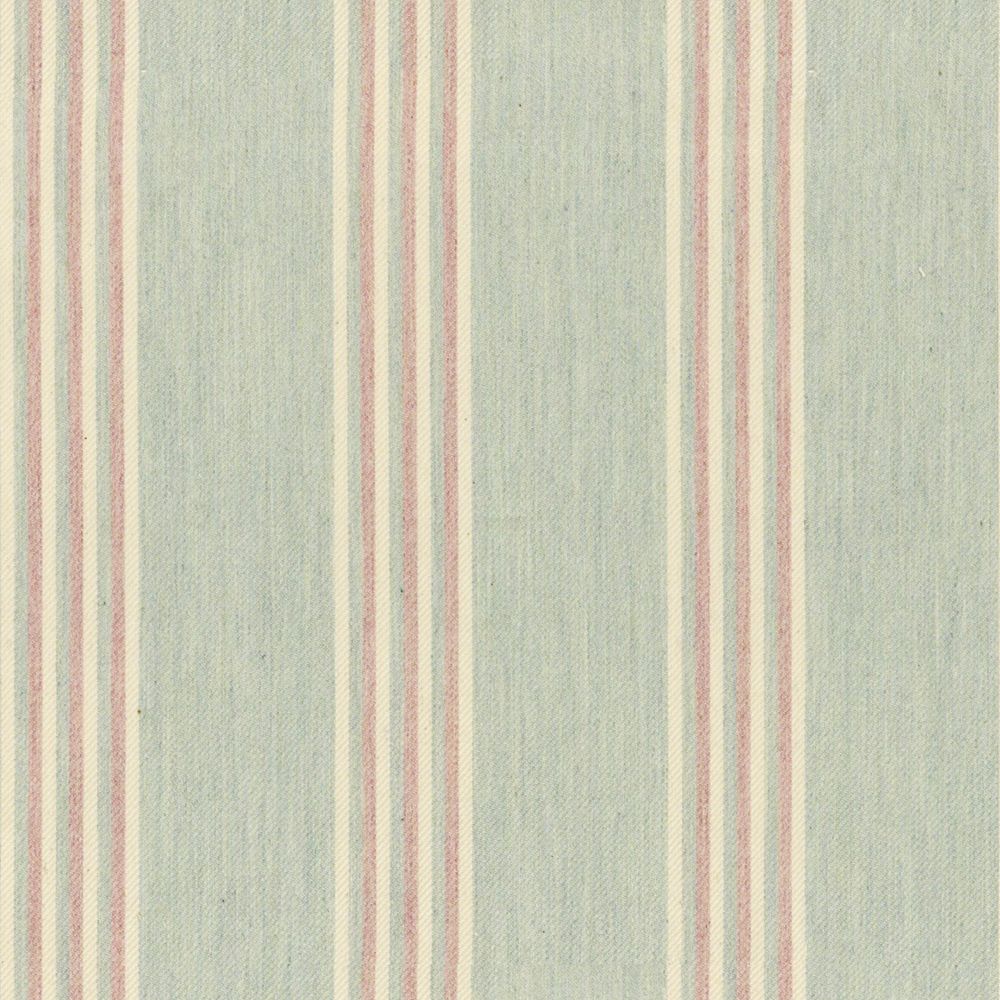 Henley Stripe Mint/pink Fabric by Ian Mankin