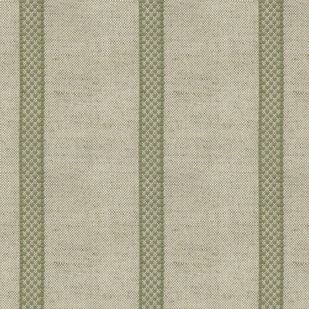 Hopsack Stripe Sage Fabric by Ian Mankin