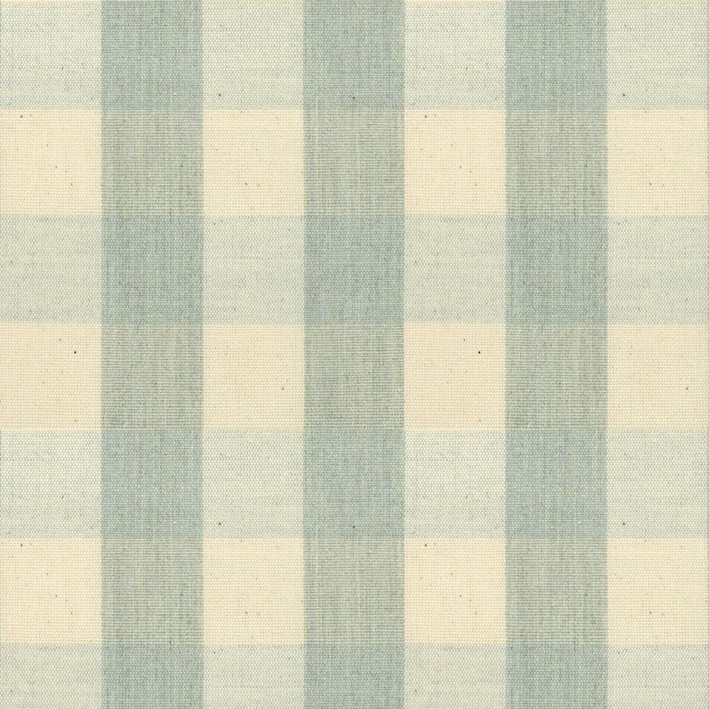 Suffolk Check Large Mint Fabric by Ian Mankin