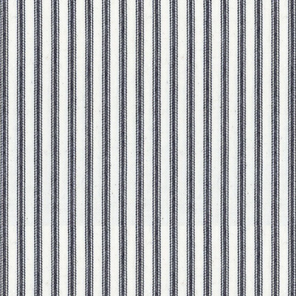 Ticking Stripe 1 Smoke Fabric by Ian Mankin