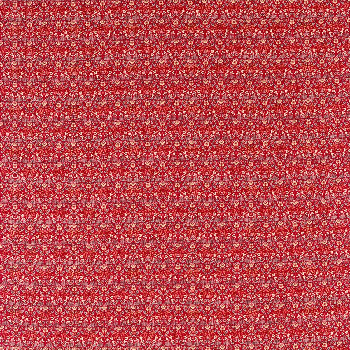 Eye Bright Red Fabric by William Morris & Co.