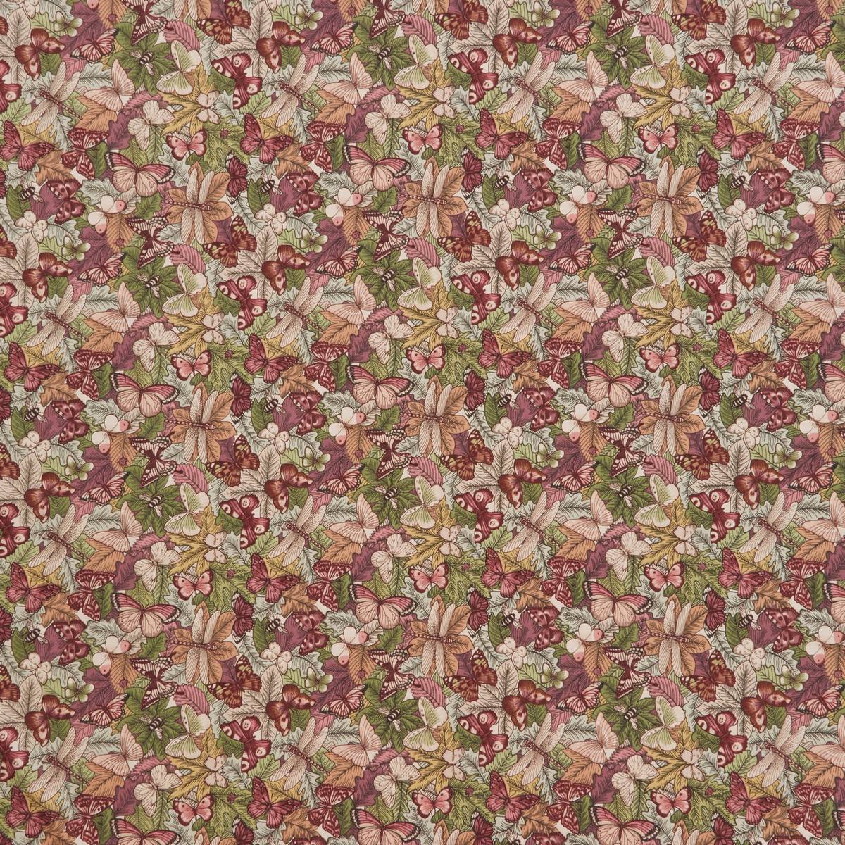 Botanist Coral Fabric by iLiv